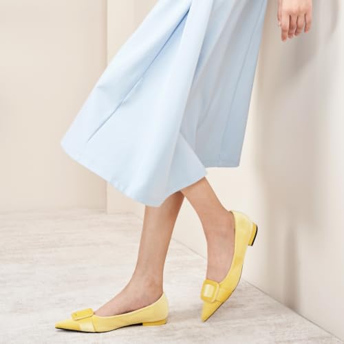 Image of C.Paravano Velvet Flats | Pointed Toe Shoes | Ballet Flats | Dressy Casual