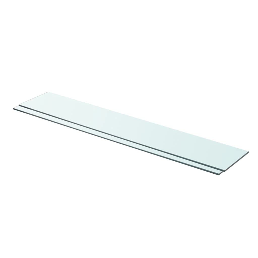 SKM Shelves 2 pcs Panel Glass Clear 90x15 cm (Weight-6KG)