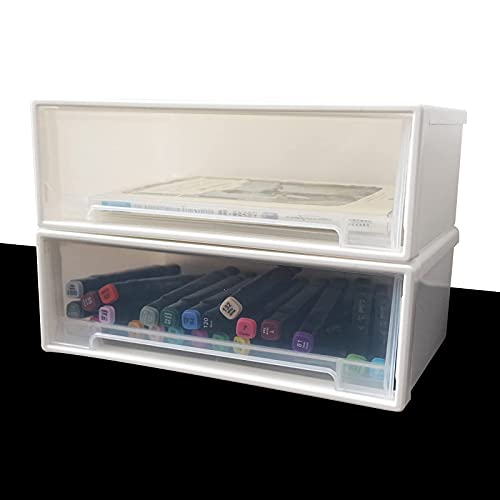 Tutata Small Desk Organizer, Stackable Drawers, Clear Desktop Storage Box For Craft, Stacking, Office And Home thumb #4