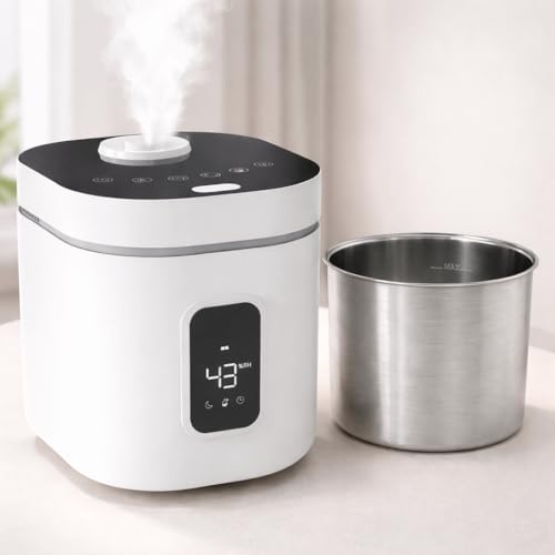 Stainless Steel Warm Mist Humidifier with Adjustable Humidity