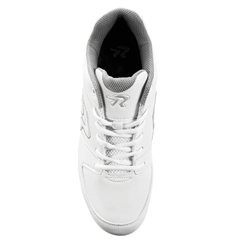 Ringor - Women's Flite Metal Spike Softball Cleats (11.5 White/Silver) #TOP2
