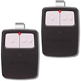 2X Universal Garage Door Opener Remote, Replaces Clicker 375LM, 375UT, KLIK1U, Compatible with LiftMaster, Chamberlain, Genie, Linear – Dual Door or Gate Control – Learn Button & Dip Switch Ready