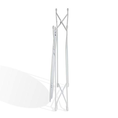 Atlantic Urbspace Metal Side Table - Stylish Folding Tray Table, Sturdy Steel Construction With Wear-Resistant Powder Coating, Pn In White #TOP6