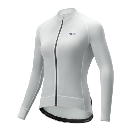 ROCKBROS TVI Maillot Ciclismo Mujer Ultraligero con Manga Larga, Ropa Ciclismo Verano Transpirable para Bicicleta Carretera Deportes al Aire Libre