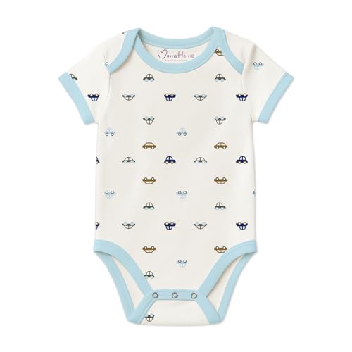 Image of MOM'S HOME Soft Organic cotton Unisex New Born Baby Onesie /BodySuit | 0-3 Months | Pack of 5