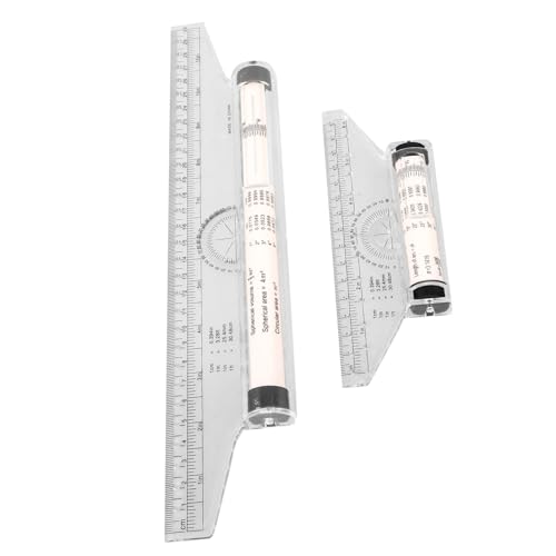 Hoement Règle Roulante Polyvalente 2 Pièces 30 Cm Règle De Dessin Parallèle Transparente Outil...