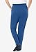 Woman Within Plus Size 7-Day Knit Straight Leg Pant Stretch Elastic Waist (Petite & Tall Available)
