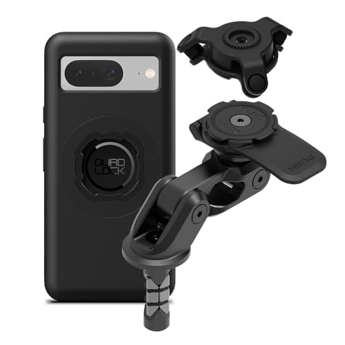 Image of Quad Lock Motorcycle Fork Stem Mount PRO Kit with Vibration Dampener and MAG Phone Case for Pixel 8