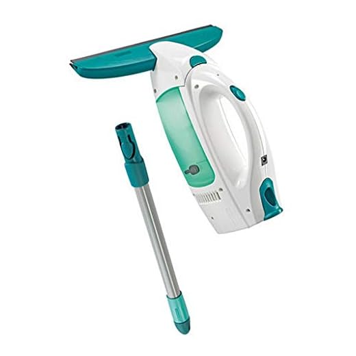 Leifheit Dry & Clean raamzuigerset met steel, 35 minuten gebruiksduur, elektrische accu raamzuiger, Click System compartibel