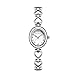 Diaofendi Petite Gold Watches for Women Vintage Bracelet Wrist Watch Luxury Ladies Oval,Fashion Dress Quartz Watch with Tools Include,Waterproof (Silver Shell-White)