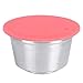 Longzhou Cápsulas de café Reutilizables, Taza de cápsula de café Recargable Reutilizable de Acero Inoxidable Apta para la cafetera Dolce Gusto(Rojo)