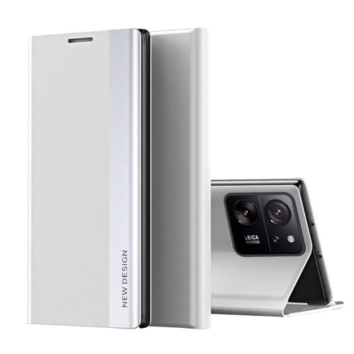 FMPCUON Funda para Samsung Galaxy A70, PU Cuero Flip Carcasa Case Flip Cover con Stent, para Compatible con Samsung Galaxy A70 Carcasa del teléfono móvil para Samsung Galaxy A70, Blanco
