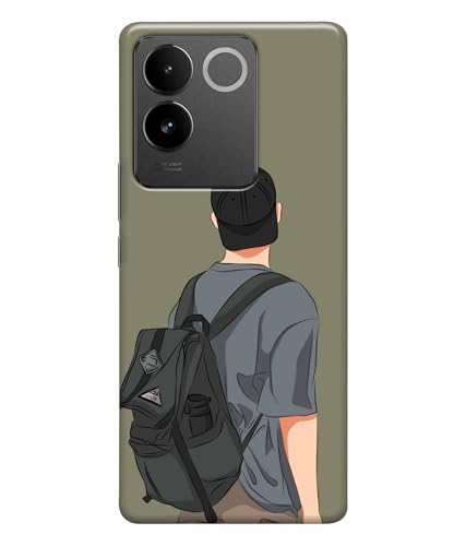 Image of School Boy College Boy Printed Hard Back Case Cover & Compatible for Vivo T2 Pro 5G | IQOO Z7 Pro 5G (Multicolor) - D1813