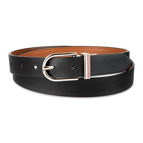 Tommy Hilfiger Women's Two-in-one Reversible Slim Width Casual Leather Belt for Jeans, Trousers and Dresses - Main Image