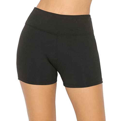 Image of ALWAYS Yoga Shorts for Women - High Waisted Workout Biker Shorts for Yoga, Running & Under Dress Anti-Chafing Comfort