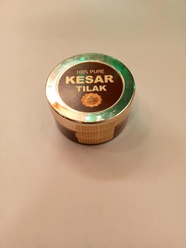Image of SnapSnop 25g Luxury Quality Kesar Paste Tilak, Kesar Tika /Tilak Made with Pure and Rare Kesar with Spiritural Mantra. Ready to use Tilak 100% Pure.