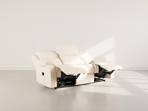 Canapé Relax Électrique 3 Places Beige Armand Best Mobilier