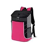 Mochila Térmica de Grande Capacidade com Isolamento Térmico para Viagens, Trabalho, Marmitas e Bebidas (Pink)