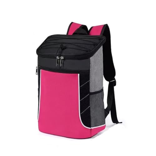 Mochila Térmica de Grande Capacidade com Isolamento Térmico para Viagens, Trabalho, Marmitas e Bebidas (Pink)