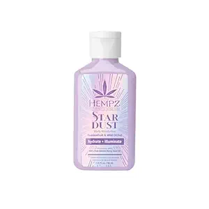 Hempz NEW Mini Star Dust Body Lotion, Iridescent Glow Shimmer, Passionfruit and Wild Orchid, Hydrating and Nourishing Moisturizer, 2.25 fl.oz.