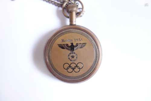 Reloj de bolsillo vintage con cadena – Estilo clásico con números romanos, reloj de bolsillo de cuarzo para hombre, coleccionistas, cosplay, bodas y regalo (Estilo-1) miniatura 2