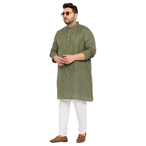 Image of Bigbanana Plus Size Men Regular Fit Kurta