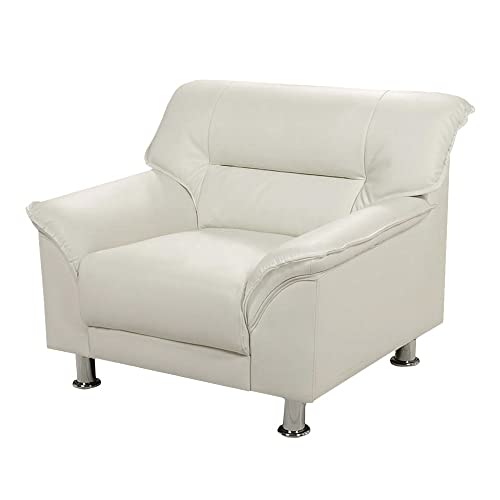 アーバン通商 シンプルモダンソファ アイボリー 1人掛け スタイリッシュ 合成皮革 AZ-3059