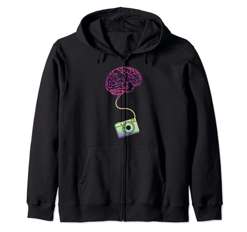 Fotografía Cerebro Vintage Cámara Retro Regalo Sudadera con Capucha
