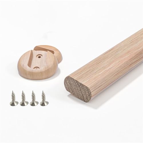 Barra ovalada de madera de haya natural para armario, extremos de alcanfor de 39.3 pulgadas, percha de ropa resistente, perfecta para soluciones de almacenamiento de armario y armarios de nizing