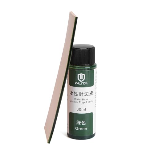 WUTA 30ml Professional Leather Edge Paint Liquid Dye Edge Dressing Color Coats Leather Finish Supplies (Green;30ml)