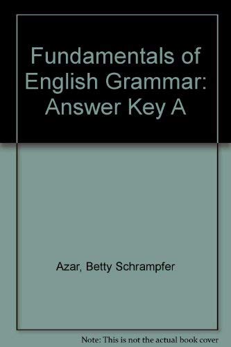 Buy Answer Key A (Fundamentals of English Grammar) Book Online at Low ...