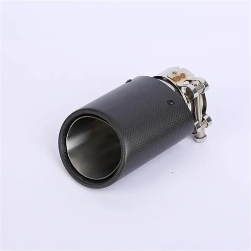 Embout d'échappement universel double incliné noir mat pour sortie de pot de voiture 73mm