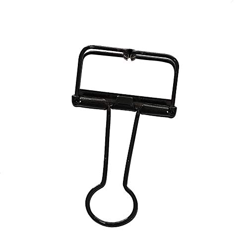 Alisy Small Binder Clips, 1pc Metal Clip Cute Binder Sewing Clips, Multipurpose Album Paper Clamps Clips Stationary for Office, Quilting, Fabric, Craft, Learning (Black) - Thumbnail 2
