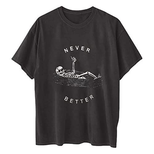 Vintage Shirts for Women Cute Graphic Tee Spring Short Sleeve Tops Oversized Tshirts Teen Aesthetic Clothing3