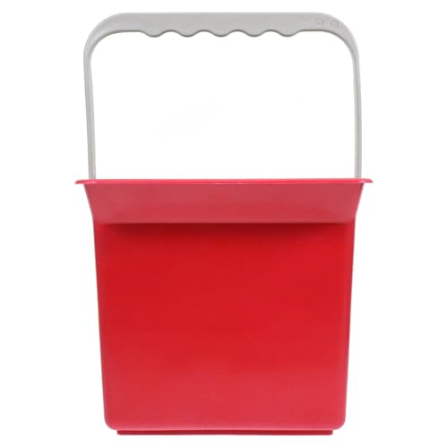 Seau en plastique rouge 2L avec poignée pour SUV et nettoyage voiture