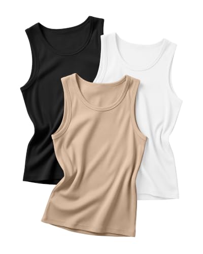 Image of Yooo's Vivi 3 Pack Toddler Boys Tank Tops | Toddler Boys Undershirts, 18M-5T, Sleeveless Muscle Shirt, Kids Athletic Tops, Crewneck, Summer, Loose, Basic, Sport, Play