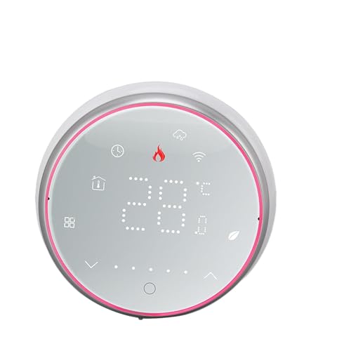 Smart Thermostats, AC95-240V Wi-Fi Wi-Fi Termostat PC and LED LED Screen AC95-240V PC and ABS20 Screen for Heating Apartment (White)