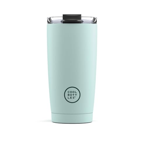 Cool Bottles - Vaso Térmico de Acero Inoxidable 550 ml - Pastel Sky - Tapa a Prueba de Fugas - Vaso para Café - Bebidas Frías 10 horas y Calientes 5 horas - Libre de BPA