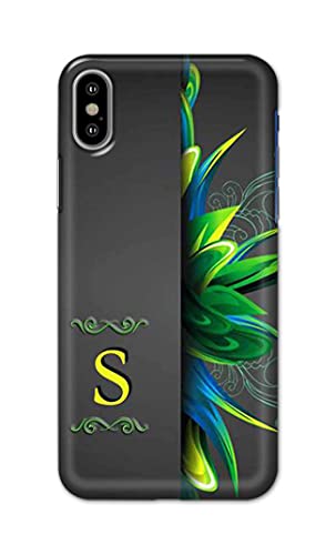 Image of Name II Initial II Letter Alphabet S Hard Back Case Cover for Apple iPhone X /iPhone 10 / iPhone Ten /iPhone Xs Back Cover -(J5) VNS2222