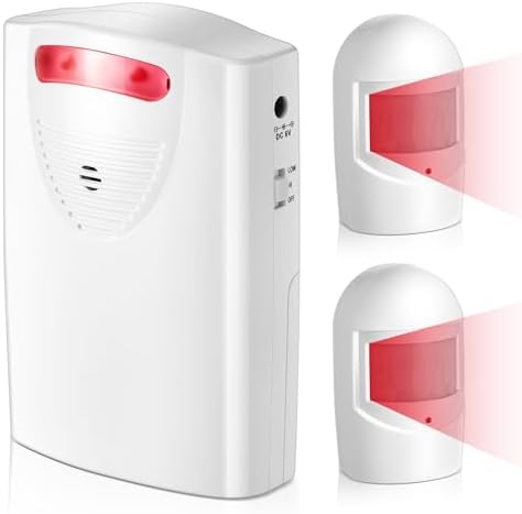 Wireless Driveway Alarm - PIR Motion Sensor Home Security System 400ft Range