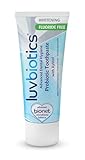 Luv Biotics Probiotic Whitening Toothpaste Fluoride Free – Fresh Breath & Oral Microbiome Support with Aloe Vera & Xylitol, SLS Free, Vegan- 75ml