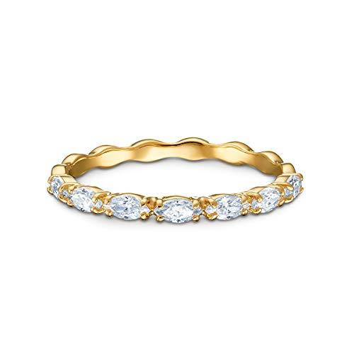 Preisvergleich Produktbild Swarovski Vittore Marquise Ring, Weiß, vergoldet