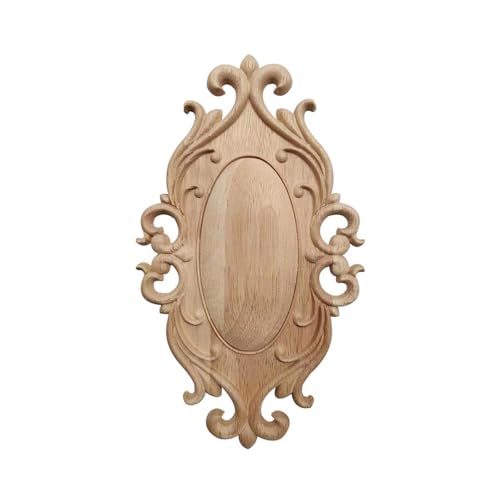 Calcomanía de talla madera, apliques vintage, decoración tallados, gabinete muebles sin pintar, del hogar for gabinetes armario(30x18cm)