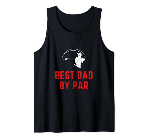 Hombre Funny Golfing Pun Gifts Golf Player Dad Best Dad By Par Camiseta sin Mangas