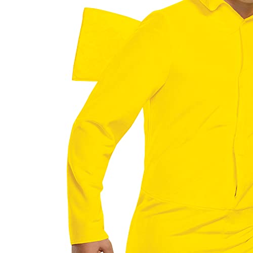Image of Kid's Pokemon Pikachu Costume | Child Pokemon Costume Hooded Jumpsuit | Boys & Girl's Pokemon Cosplay Outfit S