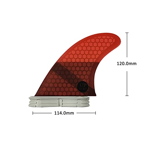 Aletas de Surf L Set de 3 Unidades de Panal para Tabla de Remo y Kayak 8