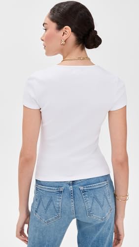 L'AGENCE Women's Brynlee Short Sleeve Scoop Neck Tee3