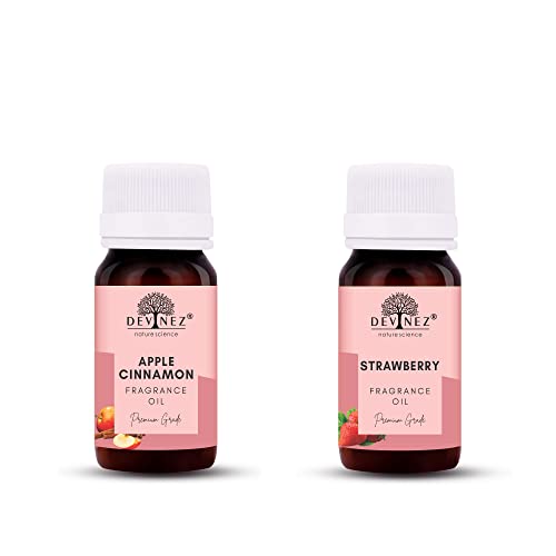 Image of Devinez Apple Cinnimon, Strawberry Aroma Oil for Diffuser /Ultrasonic Aroma Diffuser /Tealight Diffuser /Reed Diffuser, 30ml Each