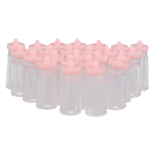 Tiuimk Paquete de 24 mini biberones rosas para baby shower, adorables decoraciones y regalos para fiestas