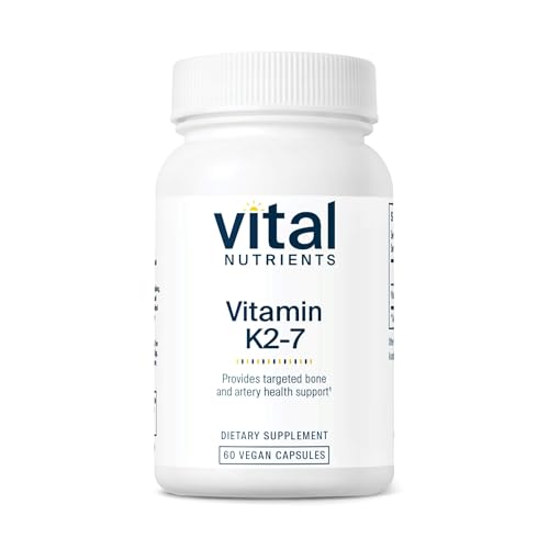 Vital Nutrients Vitamin K2-7 | Promotes Cardiovascular, Heart, Bone Health* | Vitamin K2 + MK7 | Vegan Vitamin K Supplement | Gluten, Dairy, Soy Free | Non-GMO | 60 Capsules